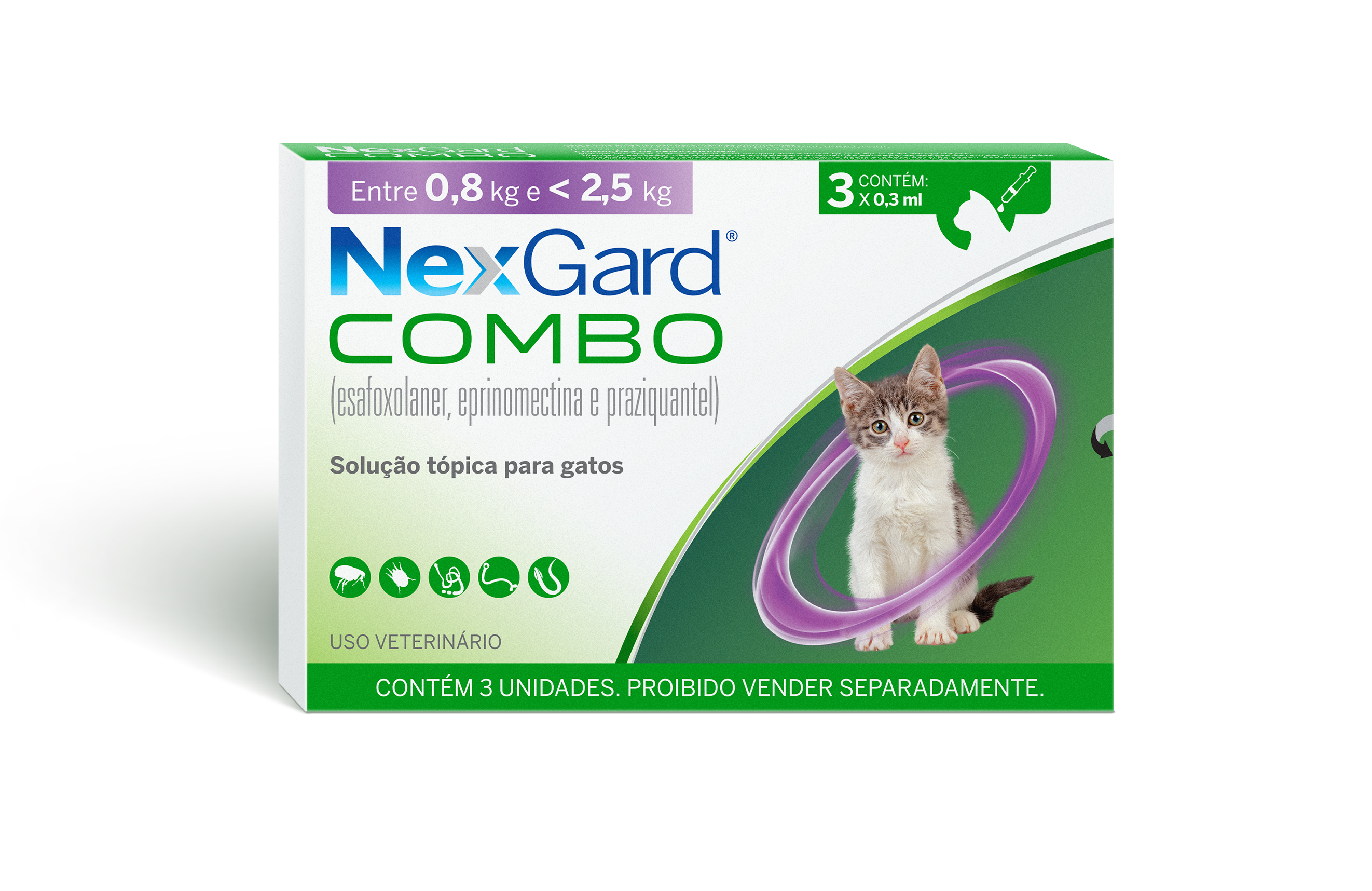 NexGard COMBO 0,8 a 2,5 kg